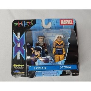 NEW 2003 Diamond Select Marvel Logan and Storm Minimates Figures, Vtg